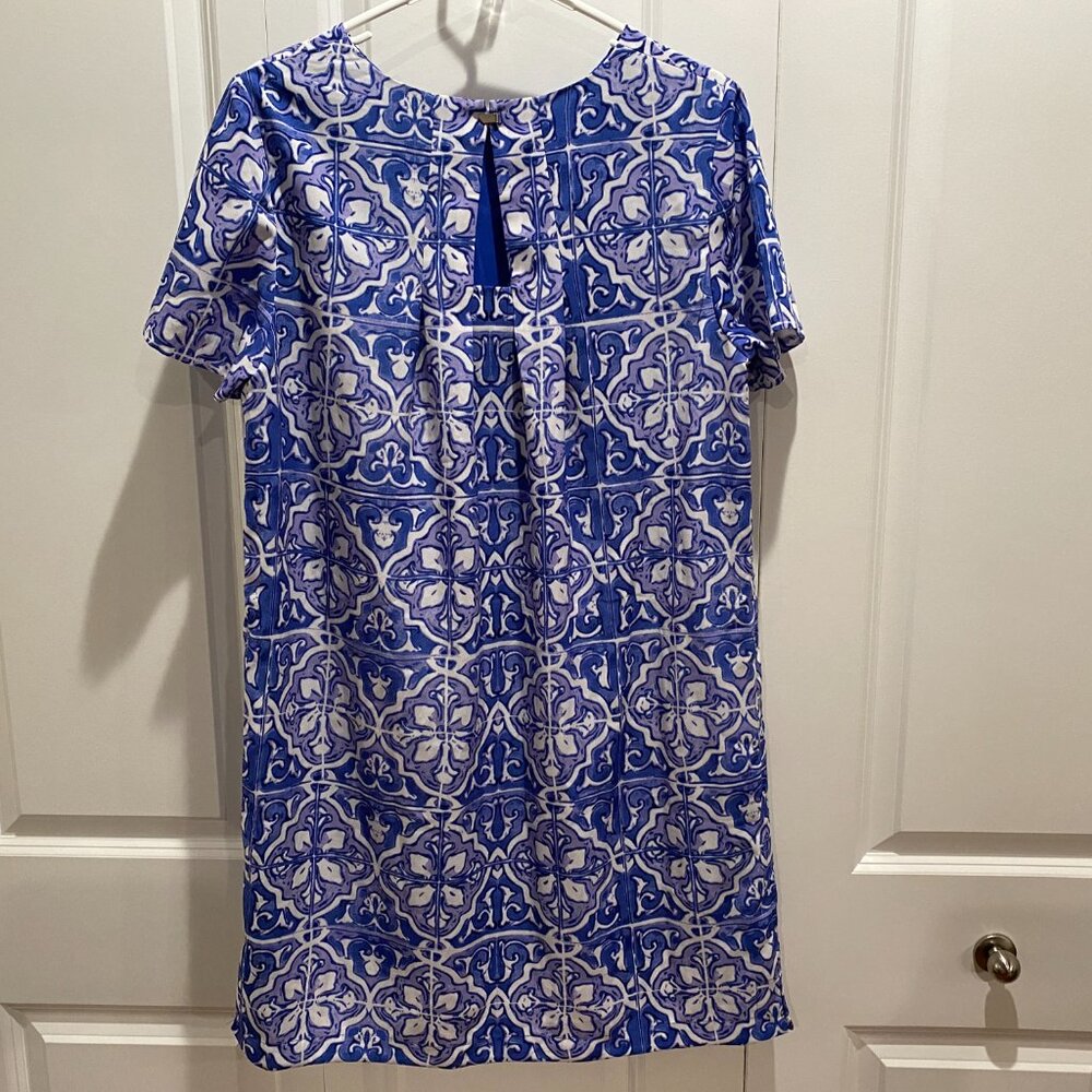 The Limited Blue and White Print Shift Dress Size L - Picture 5 of 9